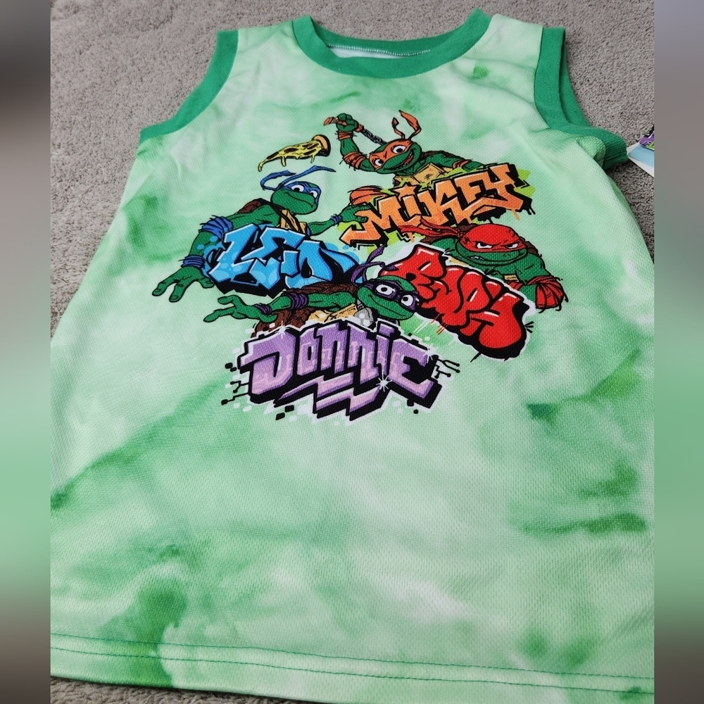 Boy's Ninja Turtle Green Tank Top - S (6/7)